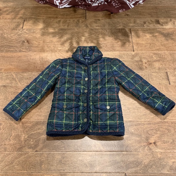 ralph lauren plaid puffer jacket